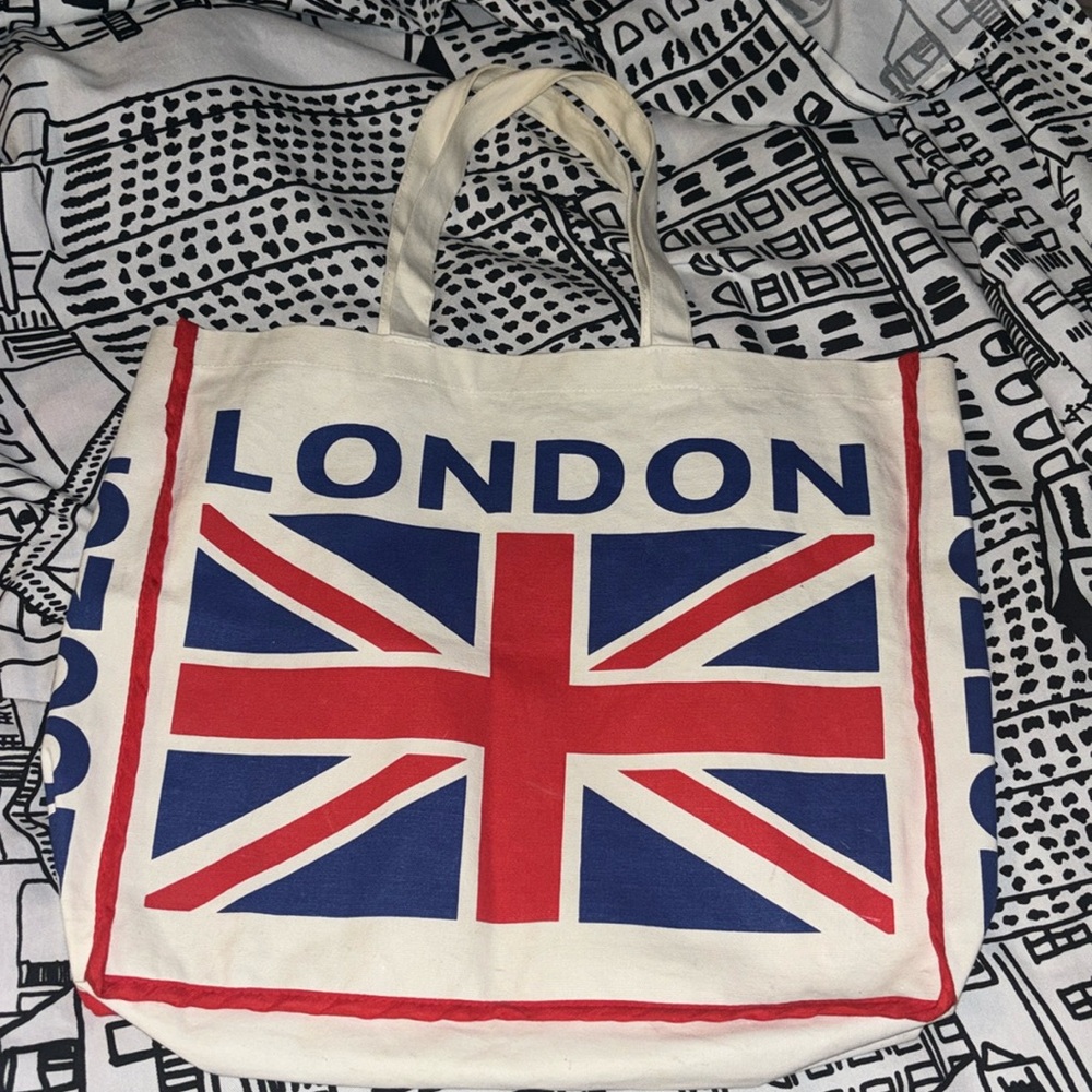 London canvas tote bag
